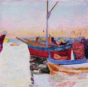 Barche a Cannes, crepuscolo, 1924 da Pierre Bonnard