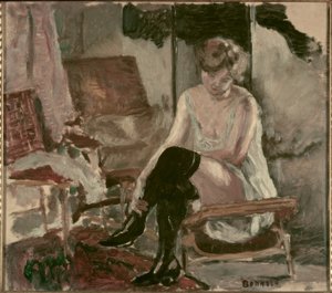 Studio di giovane donna sulla sua chaise longue da Pierre Bonnard