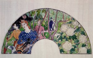 Progetto di ventaglio, XX secolo (acquerello) da Pierre Bonnard