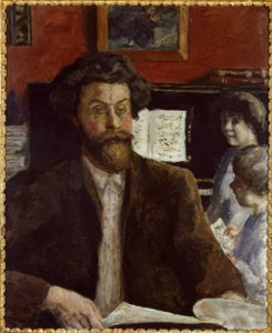 Compositore Claude Terrasse con i figli Jean e Charles da Pierre Bonnard