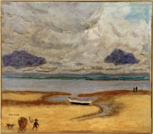 La spiaggia a bassa marea (Bassa marea ad Arcachon) da Pierre Bonnard