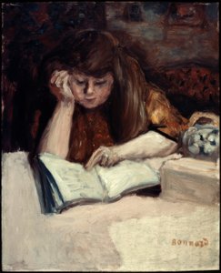 Lettrice appoggiata da Pierre Bonnard