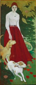 Miss Andree Bonnard e i suoi cani