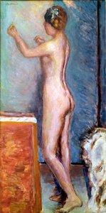 Nudo su sfondo blu