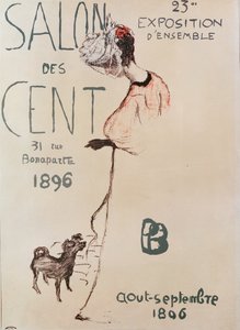 Poster pubblicitario per la 23ª esposizione del Salon des Cent, 1896