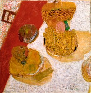 Angolo del tavolo, natura morta con frutta da Pierre Bonnard
