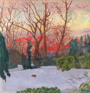 Il giardino sotto la neve, tramonto, c.1910 da Pierre Bonnard