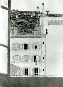 La casa nel cortile da Pierre Bonnard