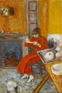 Donna in veste rossa da Pierre Bonnard