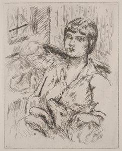 Donna con cane, illustrazione da "Dingo" di Octave Mirbeau da Pierre Bonnard