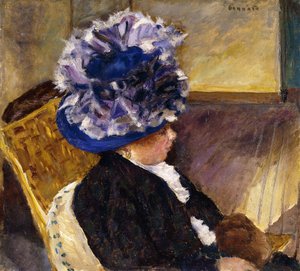 Giovane donna con cappello blu da Pierre Bonnard