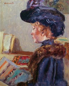 Giovane donna che stampa da Pierre Bonnard