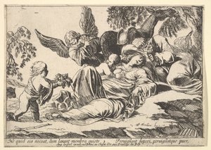 Angeli che danno frutta alla Sacra Famiglia dormiente, 1610-42