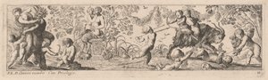 Putti e satiri che scoccano frecce