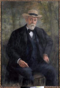 Ritratto del presidente del consiglio Henri Brisson (1835-1912) nel suo giardino a Montmorency