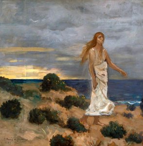 Donna sulla spiaggia, 1887 da Pierre Cécil Puvis de Chavannes
