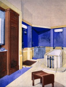 Progetto del bagno, c. 1925 da Pierre Chareau