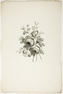 Bouquet con rose, dalla Collezione di diversi bouquet di fiori, inventati e disegnati da Jean Pillement e incisi da P. C. Canot