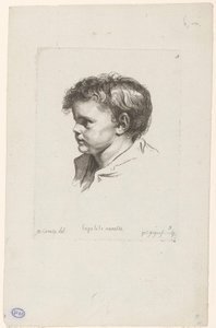 Testa di un bambino giovane, girata a sinistra da Pierre Charles Ingouf