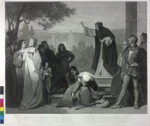 Omelia di Savonarola a Firenze, 1493 da Pierre Cottin