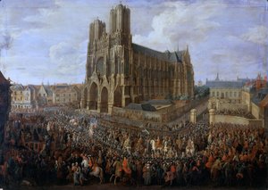 Cavalcata di Luigi XV dopo la sua incoronazione da Pierre Denis II Martin