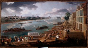 Veduta di Parigi, presa dal Quai de la Rapee nel 1716