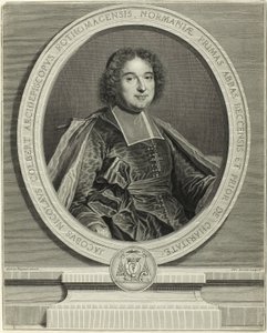 Ritratto di Jacques Nicolas Colbert, Arcivescovo di Rouen da Pierre Drevet