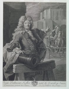 Ritratto di Jean-Balthasar Keller da Pierre Drevet