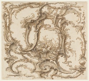 Disegno, composizione di ornamenti, 1745 ca.