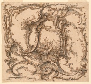 Disegno, composizione di ornamenti, 1745 ca.