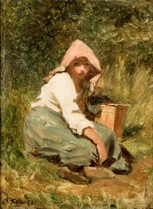 Una ragazza da Pierre Edouard Frere