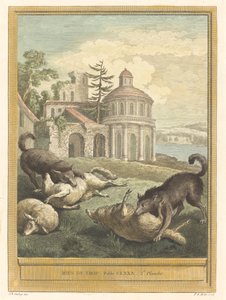 Niente di Troppo da Pierre Etienne Moitte after Jean Baptiste Oudry