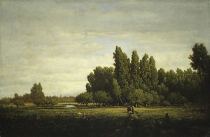 Un Prato Bordato di Alberi