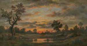 Paesaggio al tramonto