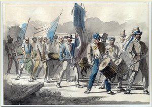 Piantagione di un albero della libertà in Francia nel 1848 da Pierre Eugène Lacoste