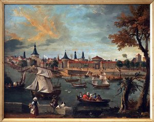 Il porto di Libourne nel XVIII secolo da Pierre Fournier