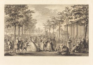 La passeggiata sulle mura di Parigi da Pierre Francois Courtois after Augustin de Saint Aubin