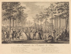 La passeggiata delle mura di Parigi da Pierre Francois Courtois after Augustin de Saint Aubin