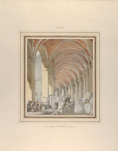 La Halle aux Blés, vista interna da Pierre Francois Leonard Fontaine
