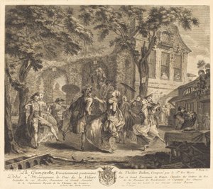 La taverna da Pierre François Basan after Gabriel Jacques de Saint Aubin
