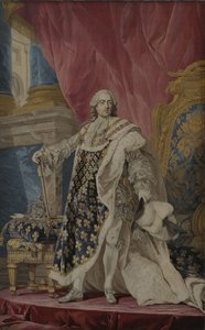 Ritratto di Luigi XV nel suo costume reale da Pierre François Cozette