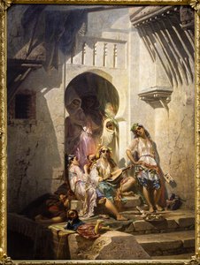 Donne di Algeri, interno del cortile da Pierre François Eugène (after) Giraud