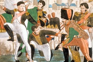 Napoleone I ferito a Ratisbona (1809) da Pierre Gautherot