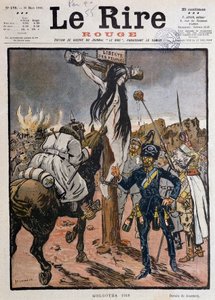 La libertà dei popoli crocifissa ("Golgota 1918") - di Jeanniot, in "Le Lire Rouge" del 30/03/1918 (incisione) da Pierre Georges Jeanniot