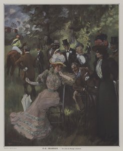 Un angolo del pesage ad Auteuil da Pierre Georges Jeanniot