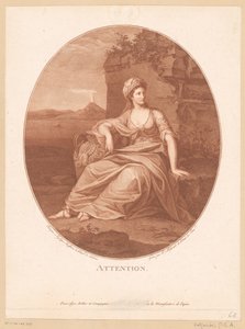 Figura femminile antica in paesaggio vulcanico