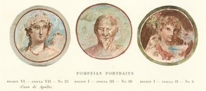 Ritratti Pompeiani (litografia a colori)