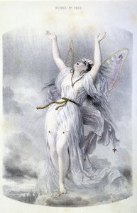 Fata: La Peri - in "Les femmes mythologiques", di Mery e Foelix, ill. di G. Staal, ed. di Gouet da Pierre Gustave Eugene Staal