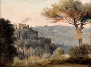 Il villaggio di Nemi da Pierre Henri de Valenciennes