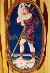 Placca raffigurante Saturno, dal Chateau de Madrid, Neuilly, 1559